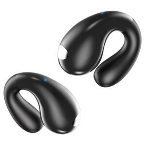 Open Ear Earbuds Wireless Bluetooth 5.3 Earphones, Flexible Clip On Ear Buds with 36H Playtime LED Display Bone Conduction Headphones, IPX7 Lightweight Headset Fit for Every Ear, Sport, Workout